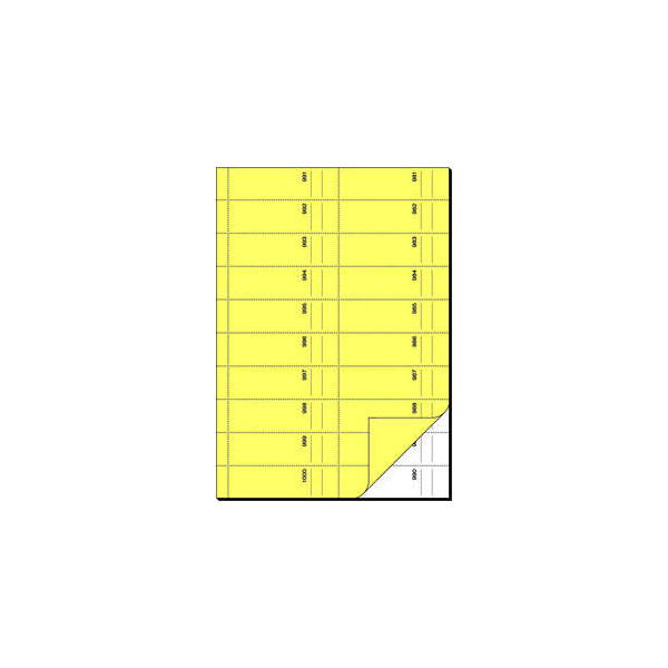 10 Stück Sigel Bonbuch BO116 1000 Abrisse hellgelb A4 hoch 2x50 Blatt 4004360920530 Sigel