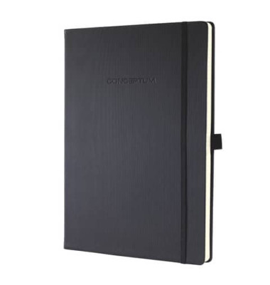 Notizbuch CO112, Conceptum, schwarz, A4, liniert, 80g, 97 Blatt / 194 Seiten