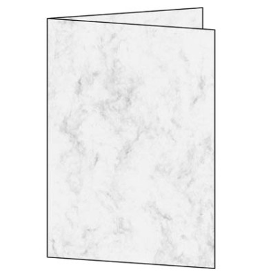 Blanko-Grußkarten Marmor DC503 A5 14,8cm x 21cm (BxH) 185g grau Karton