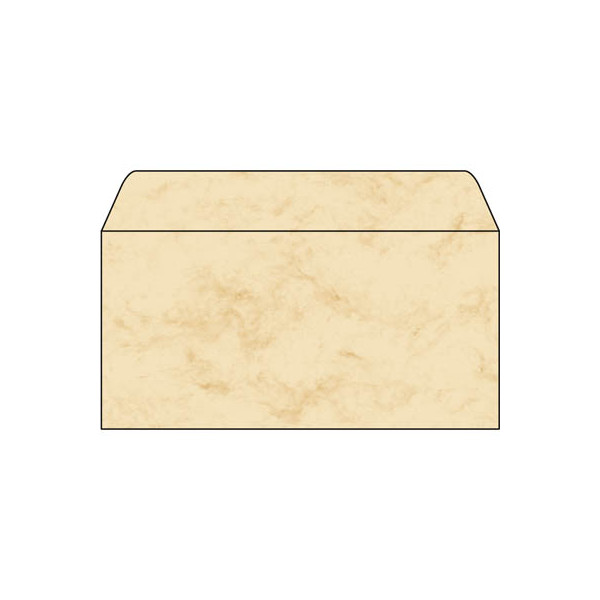 4004360934735 - Designbriefumschlag Marmor DP 074 Din Lang nassklebend 90g beige marmoriert 4004360934735 50 Stück