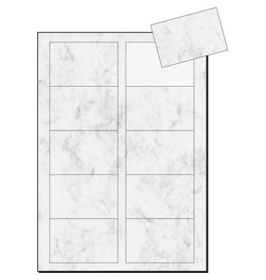 DP742 Visitenkarten grau marmor 85 x 55 mm 200g