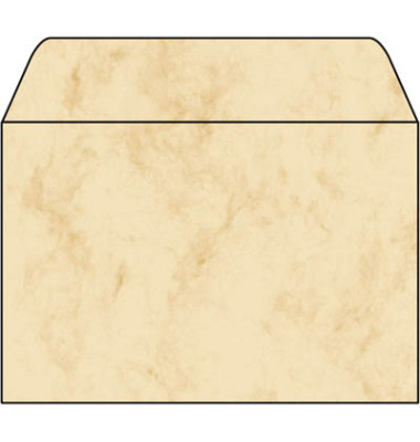 Designbriefumschläge C6 ohne Fenster nassklebend 90g Marmor beige 25 Stück Designbriefumschläge C6 ohne Fenster nassklebend 90g Marmor beige 25 Stück