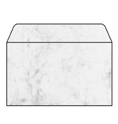 Designbriefumschlag Marmor DU202, C5, nassklebend, 90g, grau marmoriert
