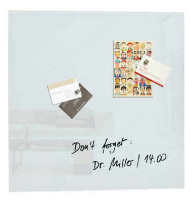 Glas-Magnetboard artverum, GL 111, 48x48cm, Glas, # Rahmen