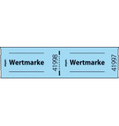 Wertmarken Rolle nummeriert blau 60x30mm