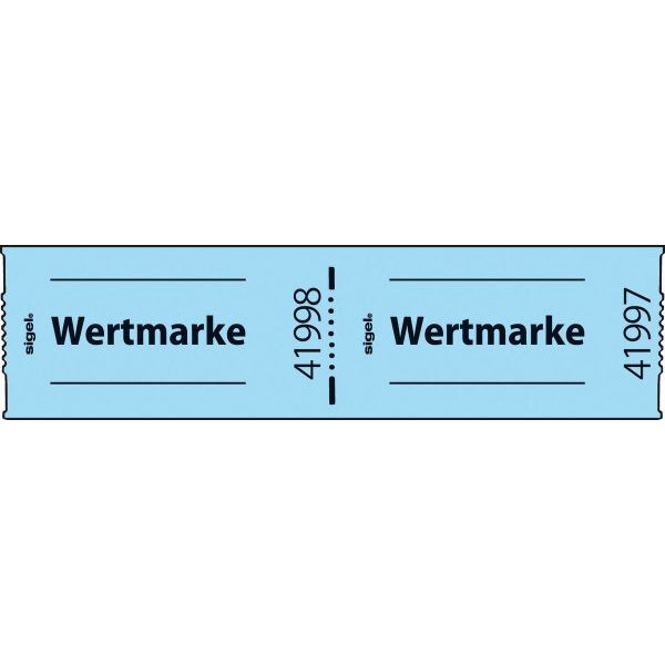 4004360957246 - Wertmarken Rolle nummeriert blau 60x30mm 4004360957246 500 Stück
