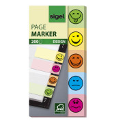 Haftmarker HN502, DESIGN, 50x100mm, 5-farbig sortiert, Symbole, rechteckig
