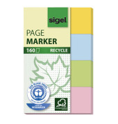 Haftmarker HN604, Recycle, 50x80mm, 4-farbig sortiert, ohne, rechteckig