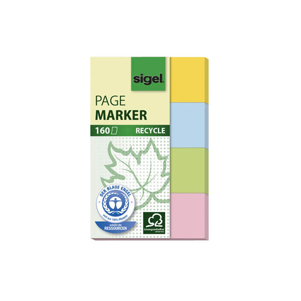 4004360895760 - Haftmarker HN604 Recycle 50x80mm 4-farbig sortiert ohne rechteckig 4004360895760 4 Stück