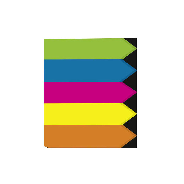 4004360972607 - Haftmarker HN613 TRANSPARENT 60x45mm 5-farbig sortiert ohne Pfeil 4004360972607 5 Stück