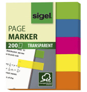Haftmarker HN615, Haftmarker transparent, 60x50mm, 5-farbig sortiert, ohne, rechteckig