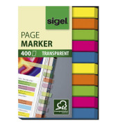 Haftmarker HN 617, TRANSPARENT, 50x5mm, 5-farbig sortiert, ohne, rechteckig