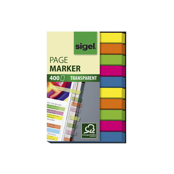 4004360902390 - Haftmarker HN 617 TRANSPARENT 50x5mm 5-farbig sortiert ohne rechteckig 4004360902390 400 Stück