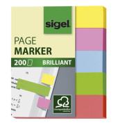 Haftmarker HN625, brillant, 12x50mm, 5-farbig sortiert, ohne, rechteckig