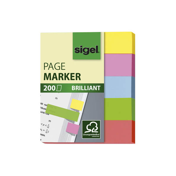 4004360946905 - Index Haftstreifen brillant mini 5 Farben sortiert je 12x50mm 5x 40 Streifen 4004360946905 200 Streifen