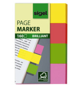 Haftmarker HN630, brillant, 80x50mm, 4-farbig sortiert, ohne, rechteckig