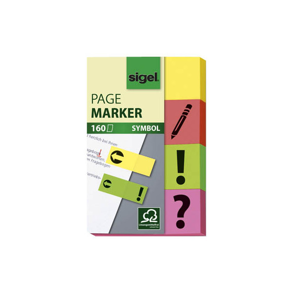 4004360934445 - Haftmarker HN635 SYMBOL 20x50mm 4-farbig sortiert Symbole rechteckig 4004360934445 160 Blatt