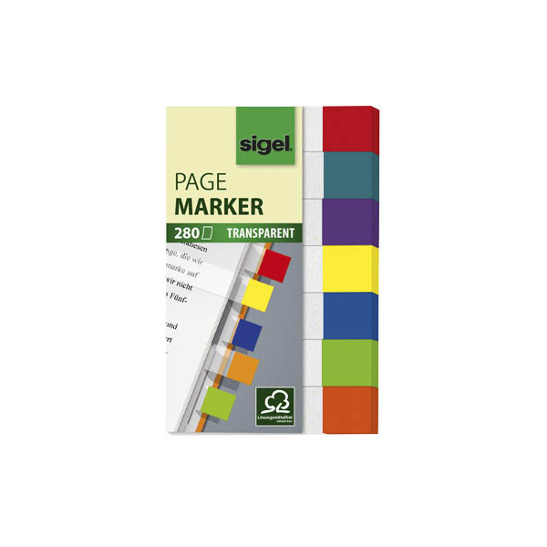 4004360972577 - Haftmarker HN677 TRANSPARENT 84x50mm 7-farbig sortiert ohne rechteckig 4004360972577 280 Blatt