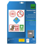 Inkjetfolie IF 140, A4, für Inkjetdrucker, 0,15mm, selbstklebend, wetterfest, weiß, 10 Blatt