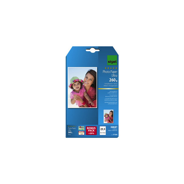 4004360997440 - Fotopapier Ultra IP 606 10x15cm für Inkjet 260g weiß hochglänzend einseitig bedruckbar 4004360997440 24 Blatt