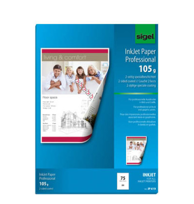 Inkjet-Fotopapier A4 IP-619 Professional beidseitig matt 105g 75 Blatt