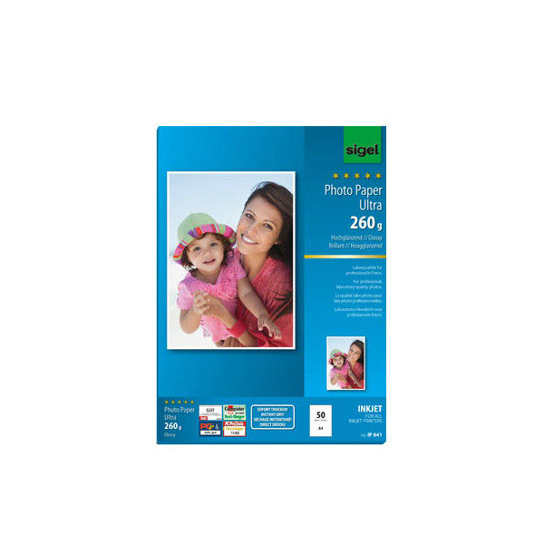 4004360994883 - Fotopapier Ultra IP 641 A4 für Inkjet 260g superweiß hochglänzend einseitig bedruckbar 4004360994883 50 Blatt