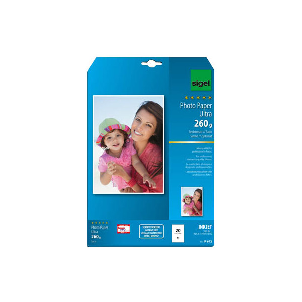 4004360997006 - Fotopapier Ultra IP672 A4 für Inkjet 260g superweiß seidenmatt einseitig bedruckbar 4004360997006 20 Blatt