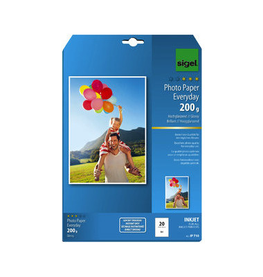 Fotopapier Everyday IP 710, A4, für Inkjet, 200g weiß hochglänzend einseitig bedruckbar