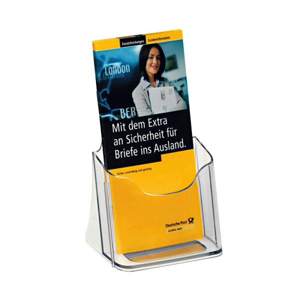4004360982040 - SIGEL Tischprospekthalter transparent 1 3 DIN A4 122 x 75 x 200 cm 1 St
