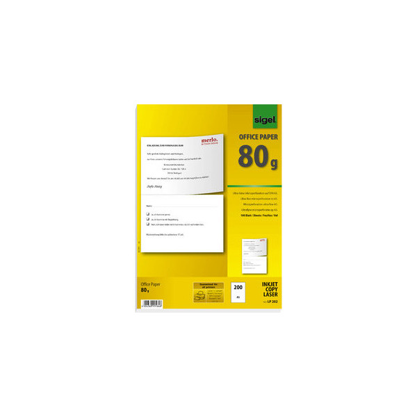 4004360991646 - Kopierpapier LP202 A4 auf A5 80g weiß  200 Blatt 4004360991646 S