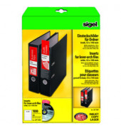 R&uuml;ckenschilder LP734, wei&szlig;, breit/kurz, 53x190mm, einsteckbar