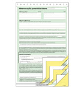 Mietvertrag Gewerberäume A4 hoch 3x2 Blatt