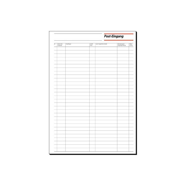 4004360911262 - SIGEL Geschäftsformulare Post-Eingang- Ausgangsbuch Post-Eingang- Ausgangsbuch PG415 DIN A4 50 Seiten