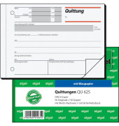 Quittungsblock QU625 mit MwSt. Nachweis A6 quer