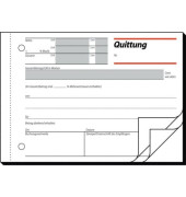 Quittungsblock QU635 mit MwSt. Nachweis A6 quer 3x50 Blatt