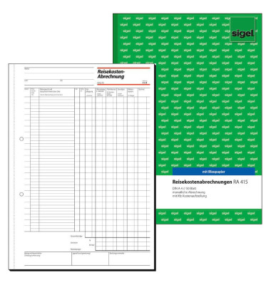 Reisekostenabrechnung RA415 A4 Monat 50 Blatt