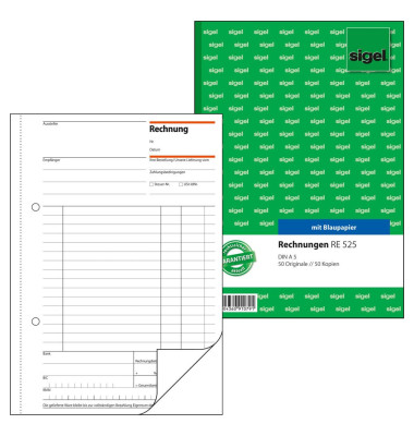 Rechnung RE525 A5 hoch 2x50 Blatt