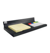 Zettelbox SA533, cintano:S, 75x75mm, inkl. 100 Haftnotizen und Haftmarkern, schwarz, Lederimitat, Memocenter inkl. Haftnotizen u