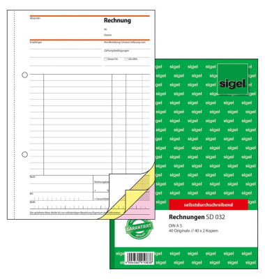 Rechnung SD032 A5 hoch selbstdurchschreibend