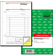 Rechnung SD033 1. und 2. Blatt bedruckt selbstdurchschreibend A6 hoch 2x40 Blatt