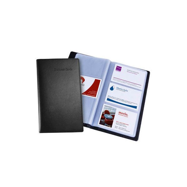 4004360966408 - Visitenkartenmappe 11 x 192 cm (b x h) schwarz matt 20 Hüllen - Sigel