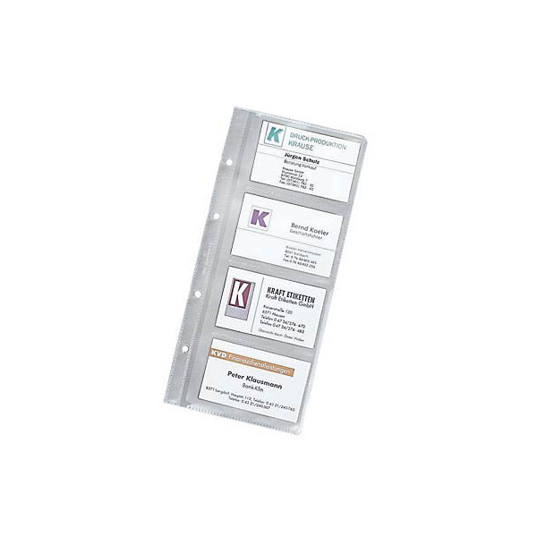 4004360980350 - SIGEL Visitenkartenhüllen Hüllen F80 Vistitenkarten 252 x 116 cm transparent