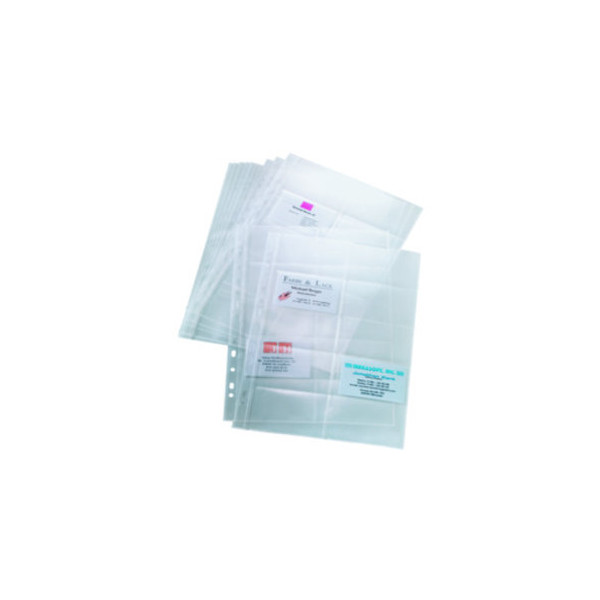 4004360980374 - - Visitenkartenhülle 90 x 58 mm (b x h) links offen Kunststoff transparent 200 Karten 10 St Pack
