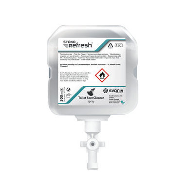Toilettensitzreiniger 35010 Stoko, Refresh, 500 ml, Nachf&uuml;llSpr&uuml;hflasche