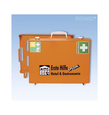 Erste-Hilfe-Koffer Spezial MT-CD Hotel & Gastronomie orange gefüllt DIN 13157