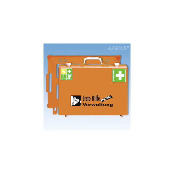 Söhngen Erste-Hilfe-Koffer Spezial MT-CD Verwaltung orange gefüllt DIN  13157 - Bürobedarf Thüringen