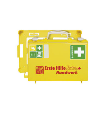 Erste-Hilfe-Koffer Extra+ Handwerk gelb gefüllt DIN 13157 Erste-Hilfe-Koffer Extra+ Handwerk gelb gefüllt DIN 13157