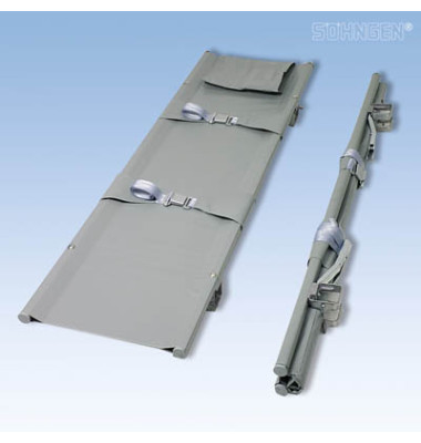 Krankentrage N 55,6 x 230cm klappbar Chemiefaser grau
