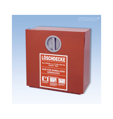 L&ouml;schdeckenkasten rot 30 x 12,5 x 30 cm leer