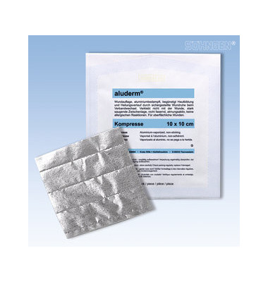 aluminiumbedampft SÖHNGEN aluderm Kompresse einzeln 10 x 10 cm 100 St steril 